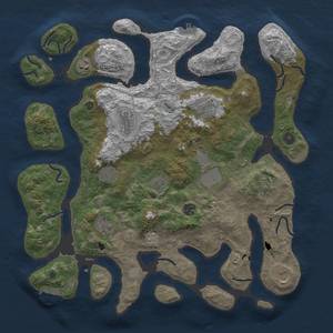 Thumbnail Rust Map: Procedural Map, Size: 4250, Seed: 1033590899, 19 Monuments