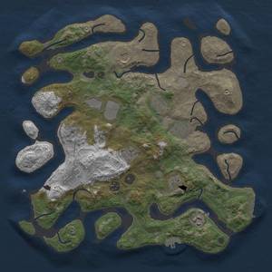 Thumbnail Rust Map: Procedural Map, Size: 3850, Seed: 793844629, 17 Monuments