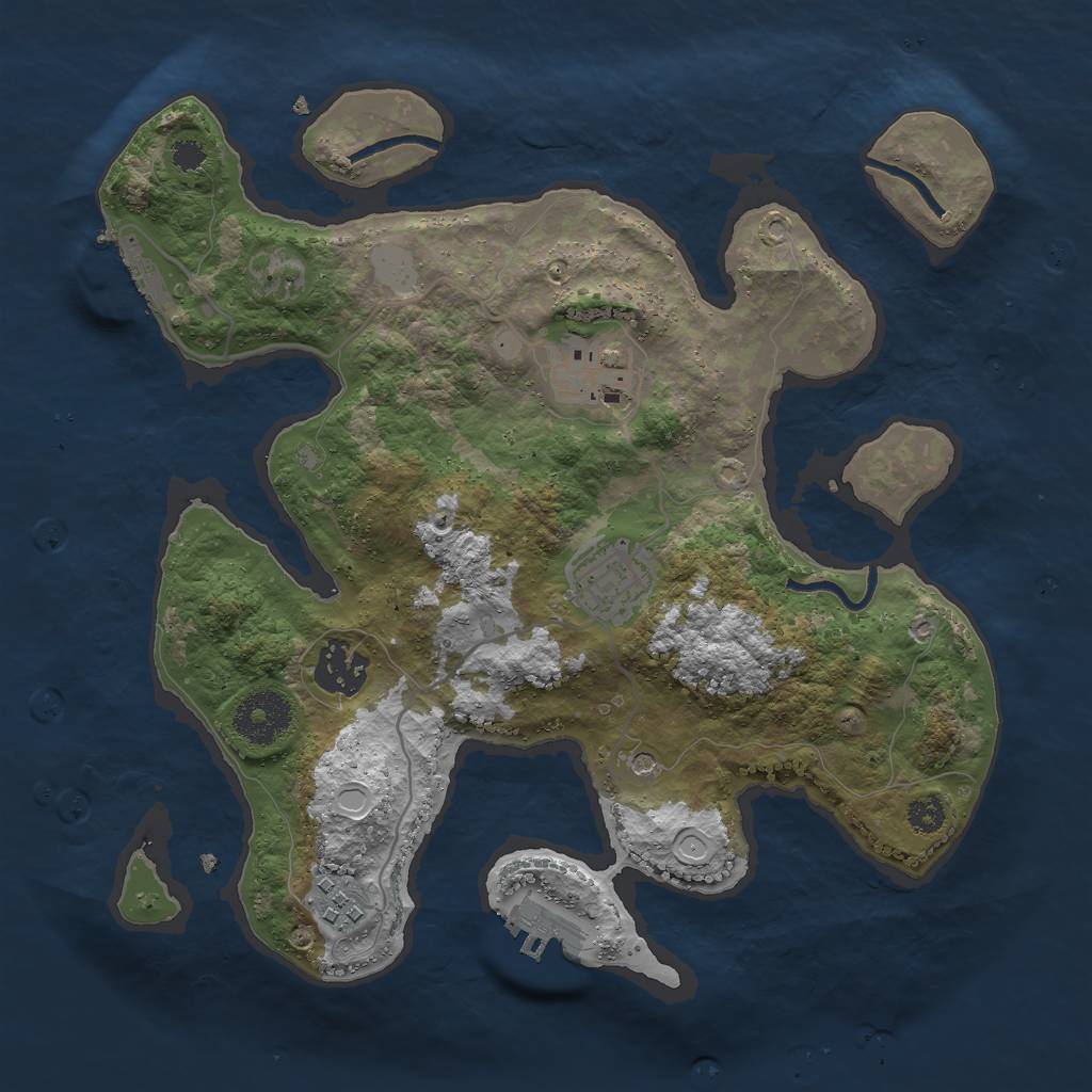 Rust Map: Procedural Map, Size: 3000, Seed: 149389472, 12 Monuments