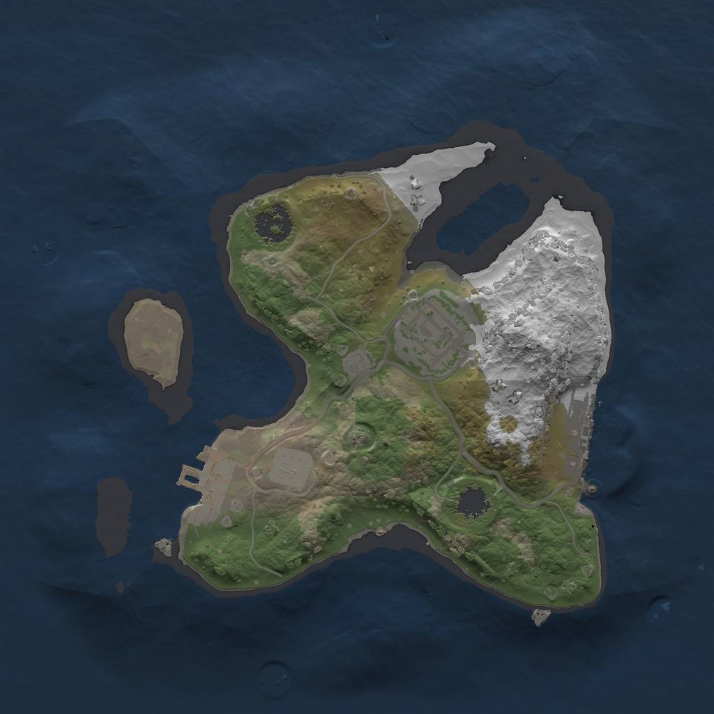 Rust Map: Procedural Map, Size: 2000, Seed: 88479563, 8 Monuments