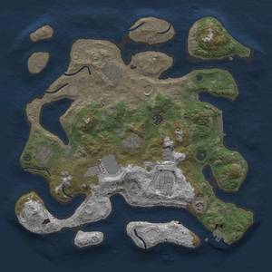 Thumbnail Rust Map: Procedural Map, Size: 3750, Seed: 26, 17 Monuments
