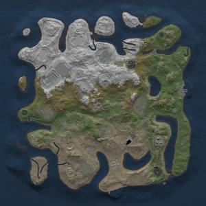 Thumbnail Rust Map: Procedural Map, Size: 3850, Seed: 1313057683, 19 Monuments