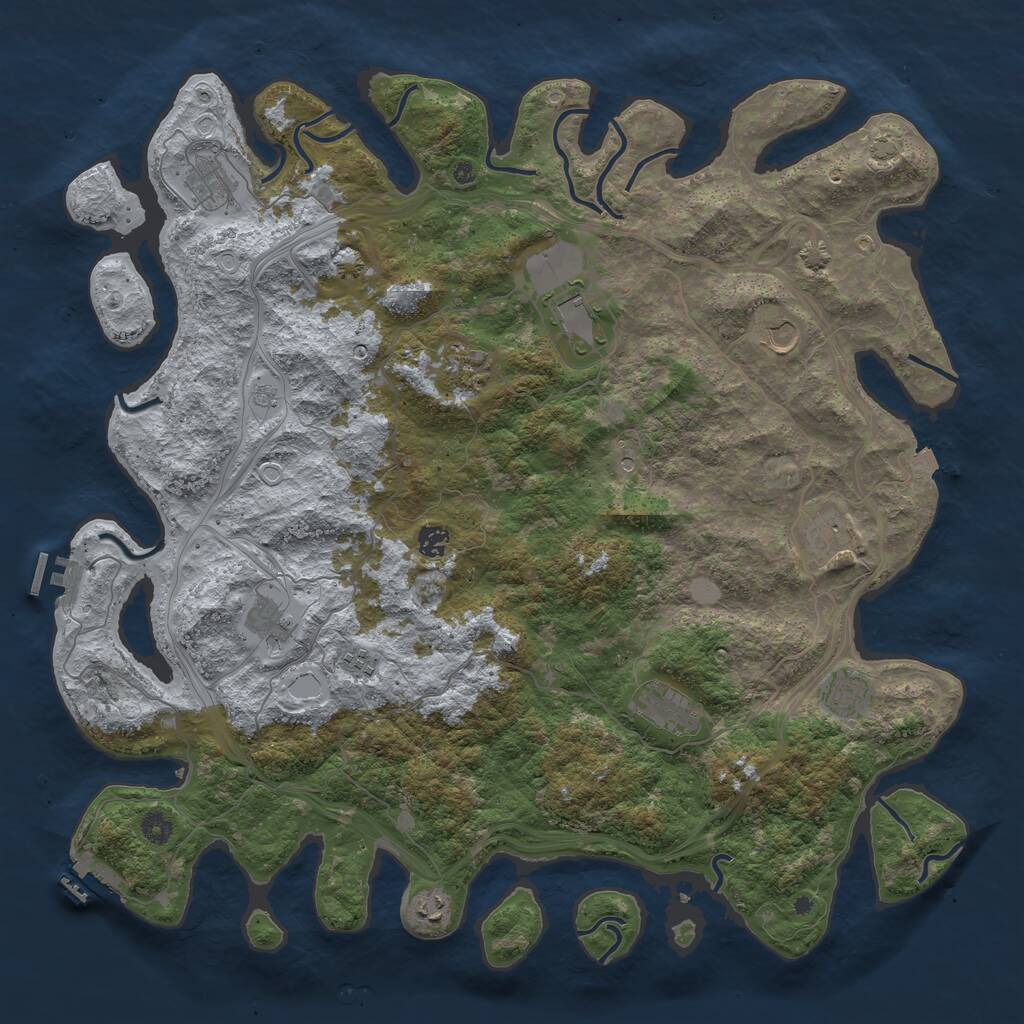 Rust Map: Procedural Map, Size: 4750, Seed: 13740607, 17 Monuments