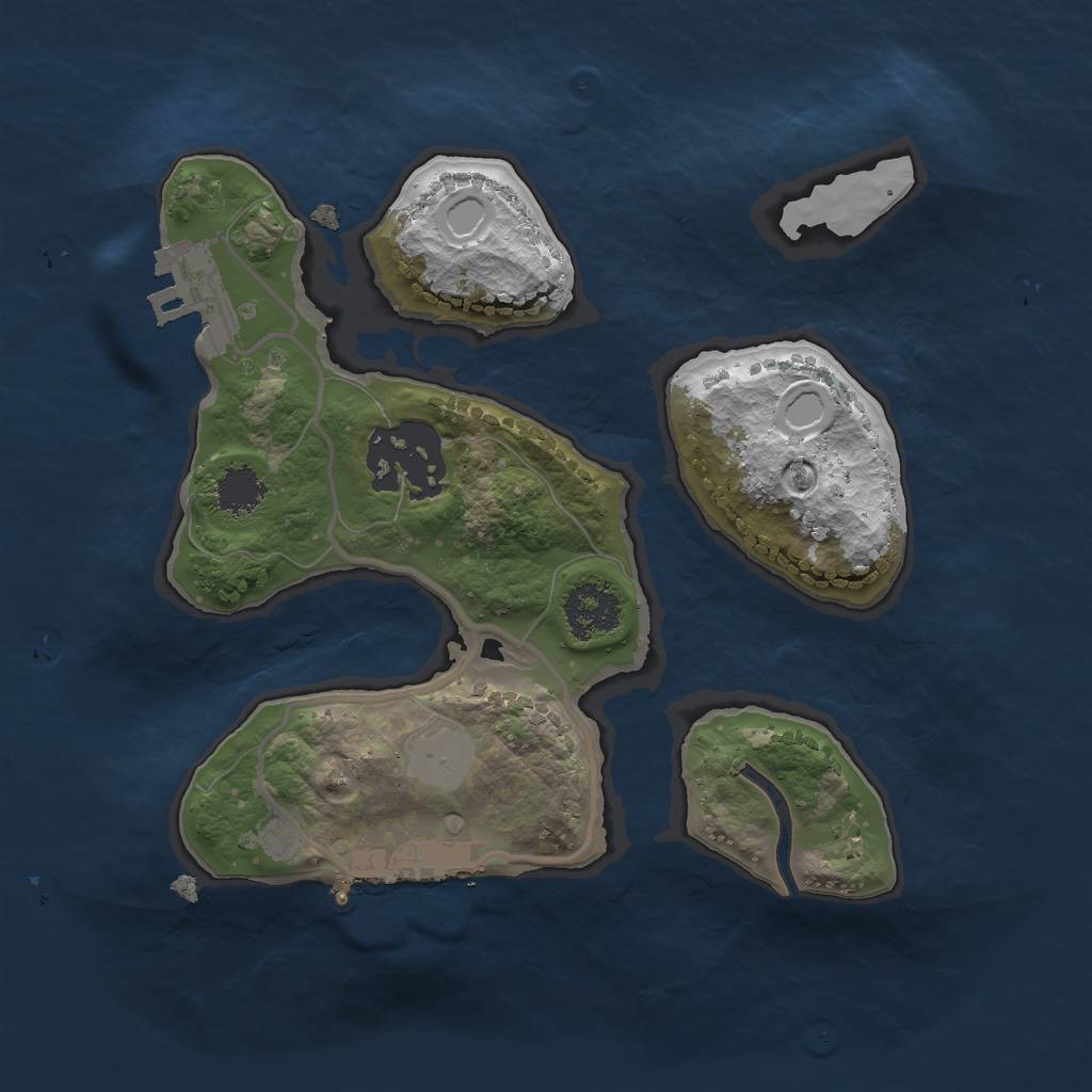 Rust Map: Procedural Map, Size: 2000, Seed: 46875319, 8 Monuments