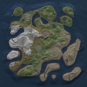 Thumbnail Rust Map: Procedural Map, Size: 3400, Seed: 6, 15 Monuments