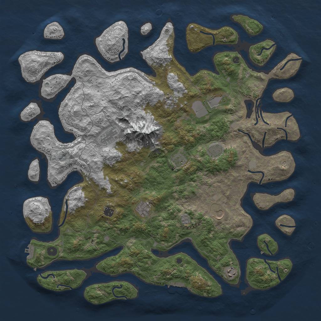 Rust Map: Procedural Map, Size: 5000, Seed: 914264515, 18 Monuments
