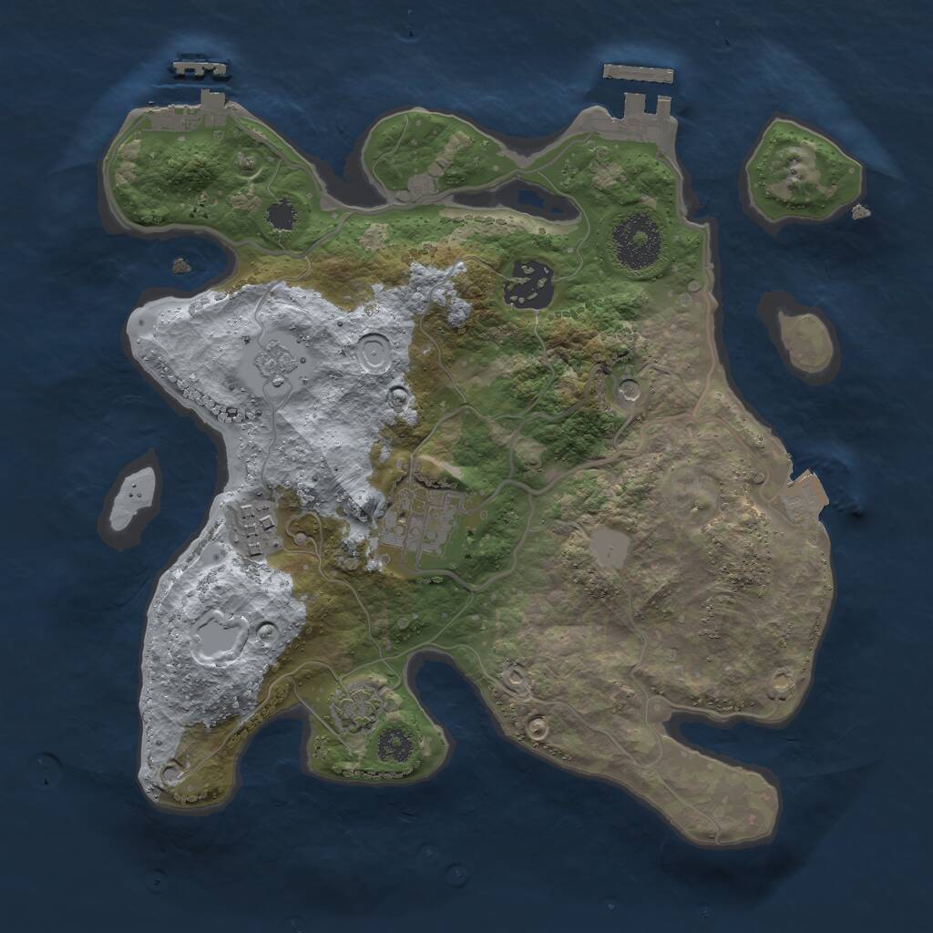 Rust Map: Procedural Map, Size: 2700, Seed: 1473264804, 9 Monuments