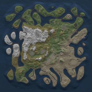 Thumbnail Rust Map: Procedural Map, Size: 4500, Seed: 10656, 17 Monuments