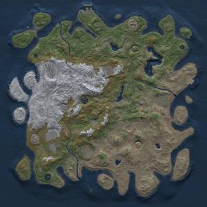 Thumbnail Rust Map: Procedural Map, Size: 4500, Seed: 10656, 14 Monuments