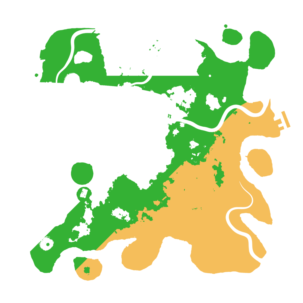 Biome Rust Map: Procedural Map, Size: 3600, Seed: 2464