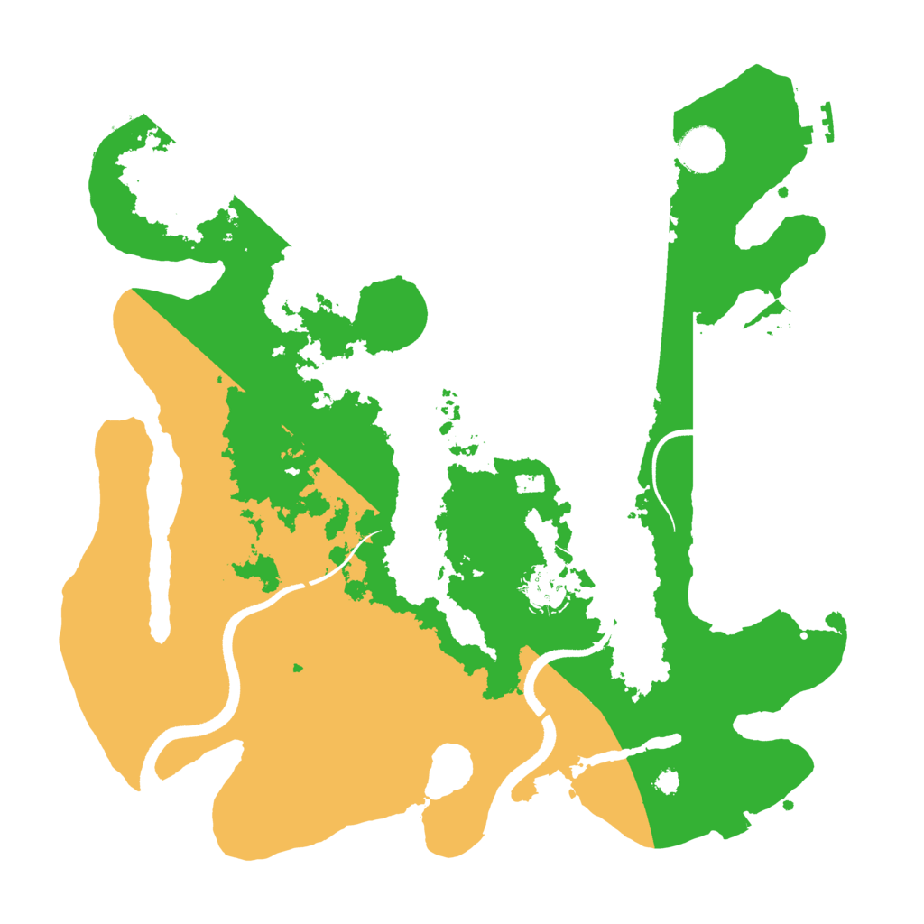 Biome Rust Map: Procedural Map, Size: 3500, Seed: 642134