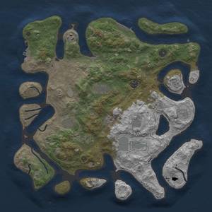 Thumbnail Rust Map: Procedural Map, Size: 4000, Seed: 1555, 17 Monuments
