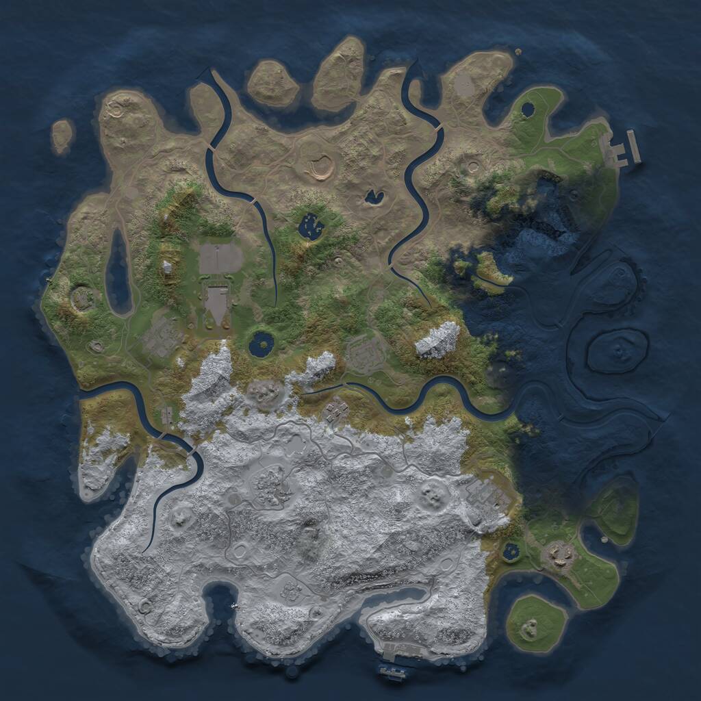 Rust Map: Procedural Map, Size: 4200, Seed: 181535, 15 Monuments