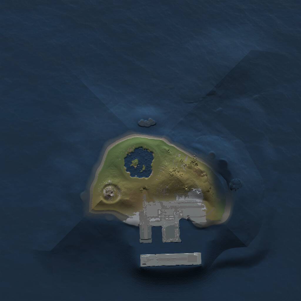 Rust Map: Procedural Map, Size: 1000, Seed: 2327157, 2 Monuments