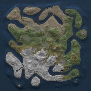 Thumbnail Rust Map: Procedural Map, Size: 3850, Seed: 1119139653, 19 Monuments