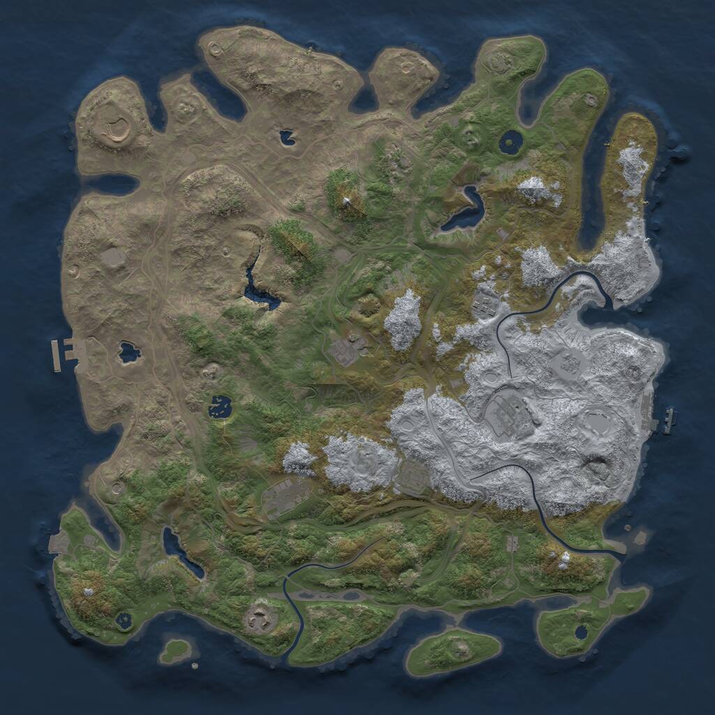 Rust Map: Procedural Map, Size: 4500, Seed: 948903672, 15 Monuments