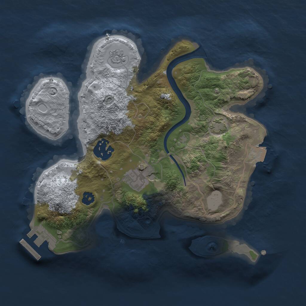 Rust Map: Procedural Map, Size: 2348, Seed: 13836, 6 Monuments