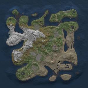 Thumbnail Rust Map: Procedural Map, Size: 3500, Seed: 159505124, 18 Monuments