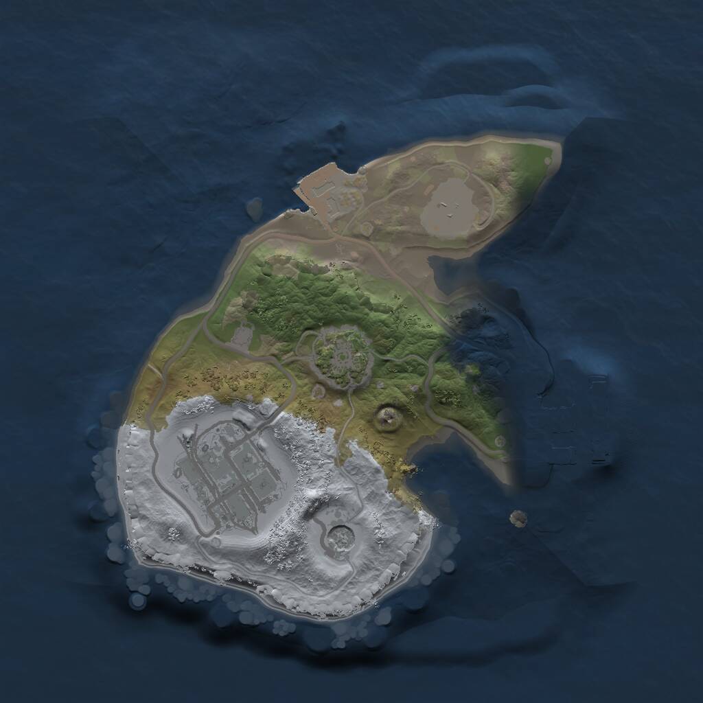 Rust Map: Procedural Map, Size: 1653, Seed: 2147483647, 5 Monuments