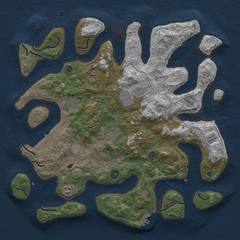 Rust Map: Procedural Map, Size: 4000, Seed: 3122021, 15 Monuments