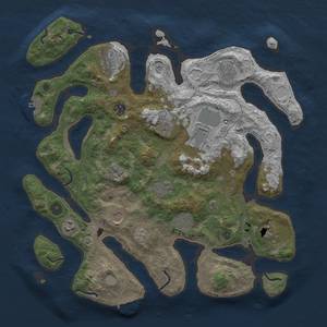 Thumbnail Rust Map: Procedural Map, Size: 4000, Seed: 1555363678, 19 Monuments