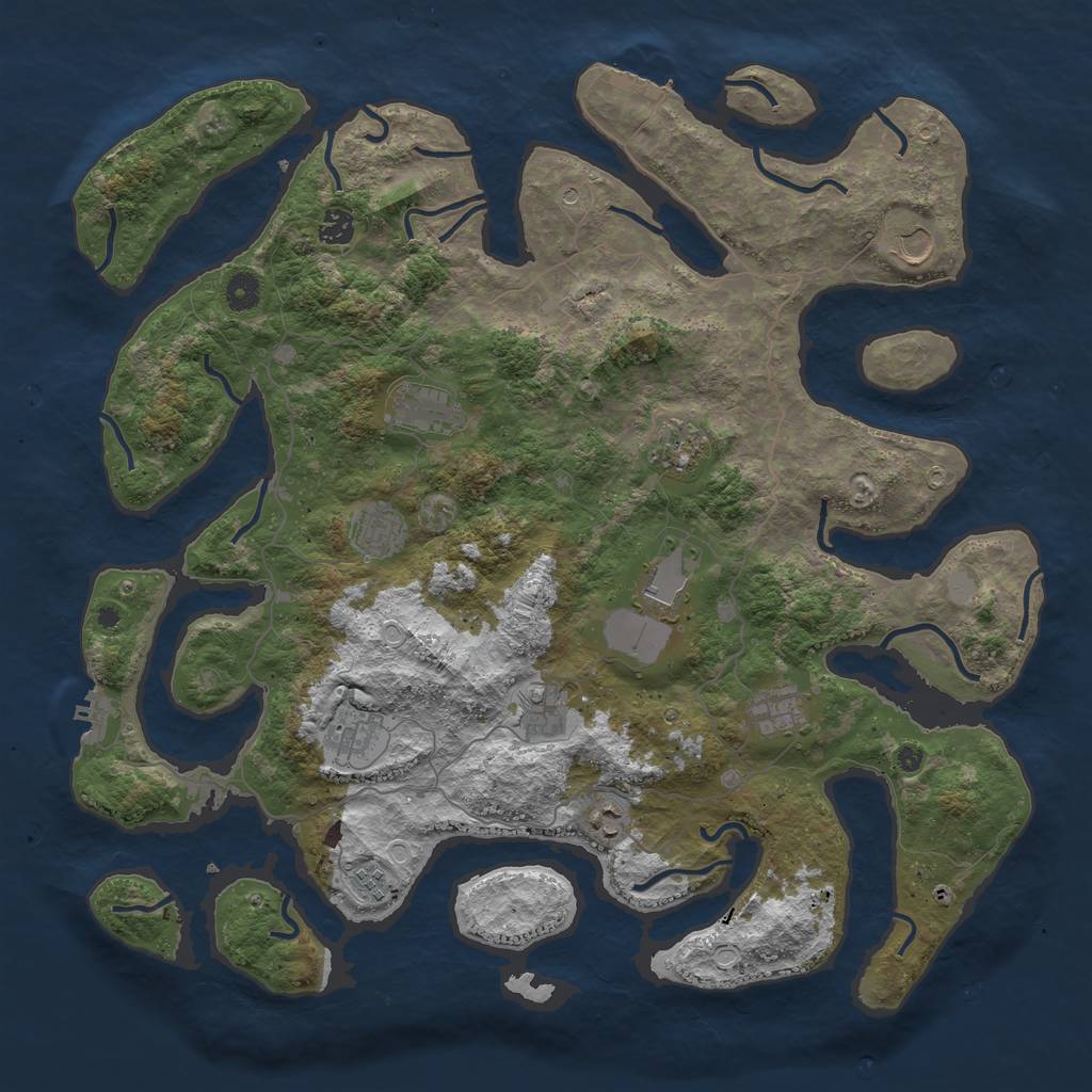 Rust Map: Procedural Map, Size: 4500, Seed: 1771395794, 19 Monuments