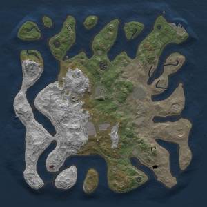 Thumbnail Rust Map: Procedural Map, Size: 4000, Seed: 62372, 15 Monuments