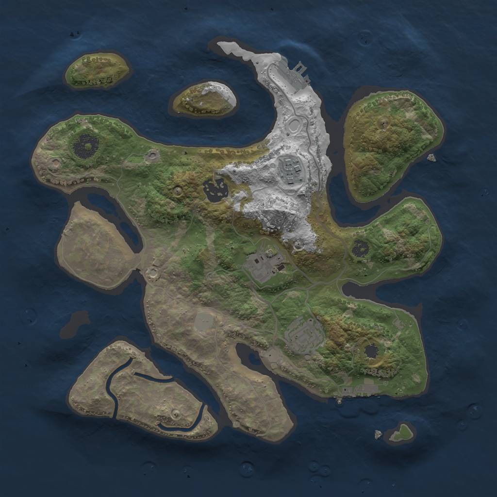 Rust Map: Procedural Map, Size: 3000, Seed: 211351, 11 Monuments