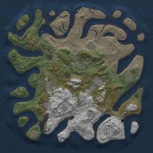 Thumbnail Rust Map: Procedural Map, Size: 4500, Seed: 2015354809, 19 Monuments