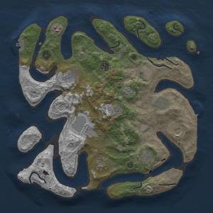 Thumbnail Rust Map: Procedural Map, Size: 3700, Seed: 178341006, 19 Monuments