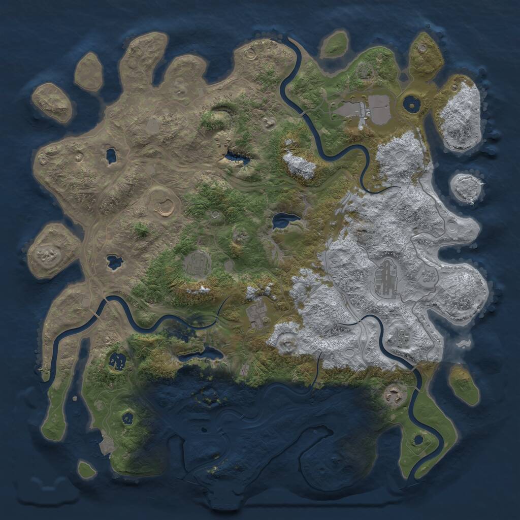Rust Map: Procedural Map, Size: 4500, Seed: 191, 13 Monuments