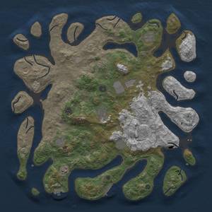 Thumbnail Rust Map: Procedural Map, Size: 4500, Seed: 191, 19 Monuments