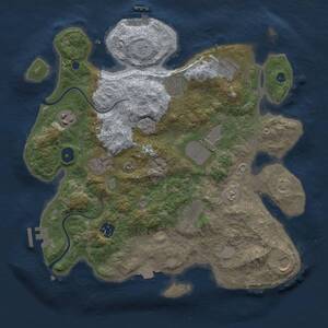 Thumbnail Rust Map: Procedural Map, Size: 3500, Seed: 658170240, 15 Monuments