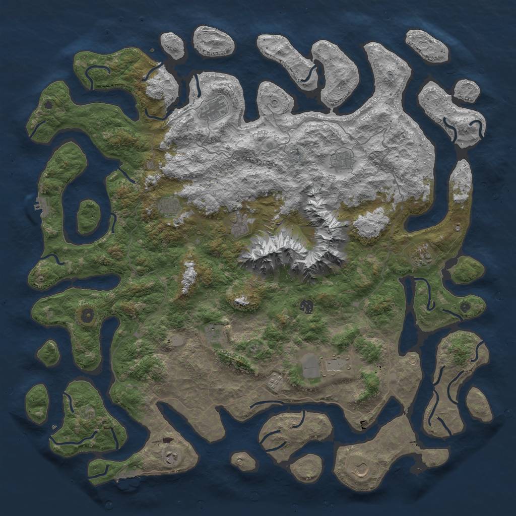 Rust Map: Procedural Map, Size: 5497, Seed: 1114673266, 19 Monuments
