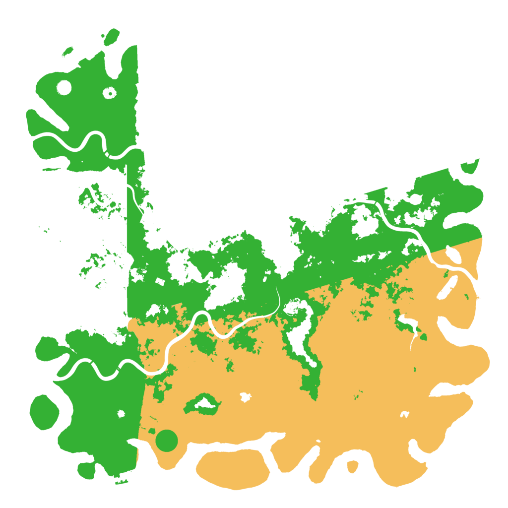 Biome Rust Map: Procedural Map, Size: 6000, Seed: 666666