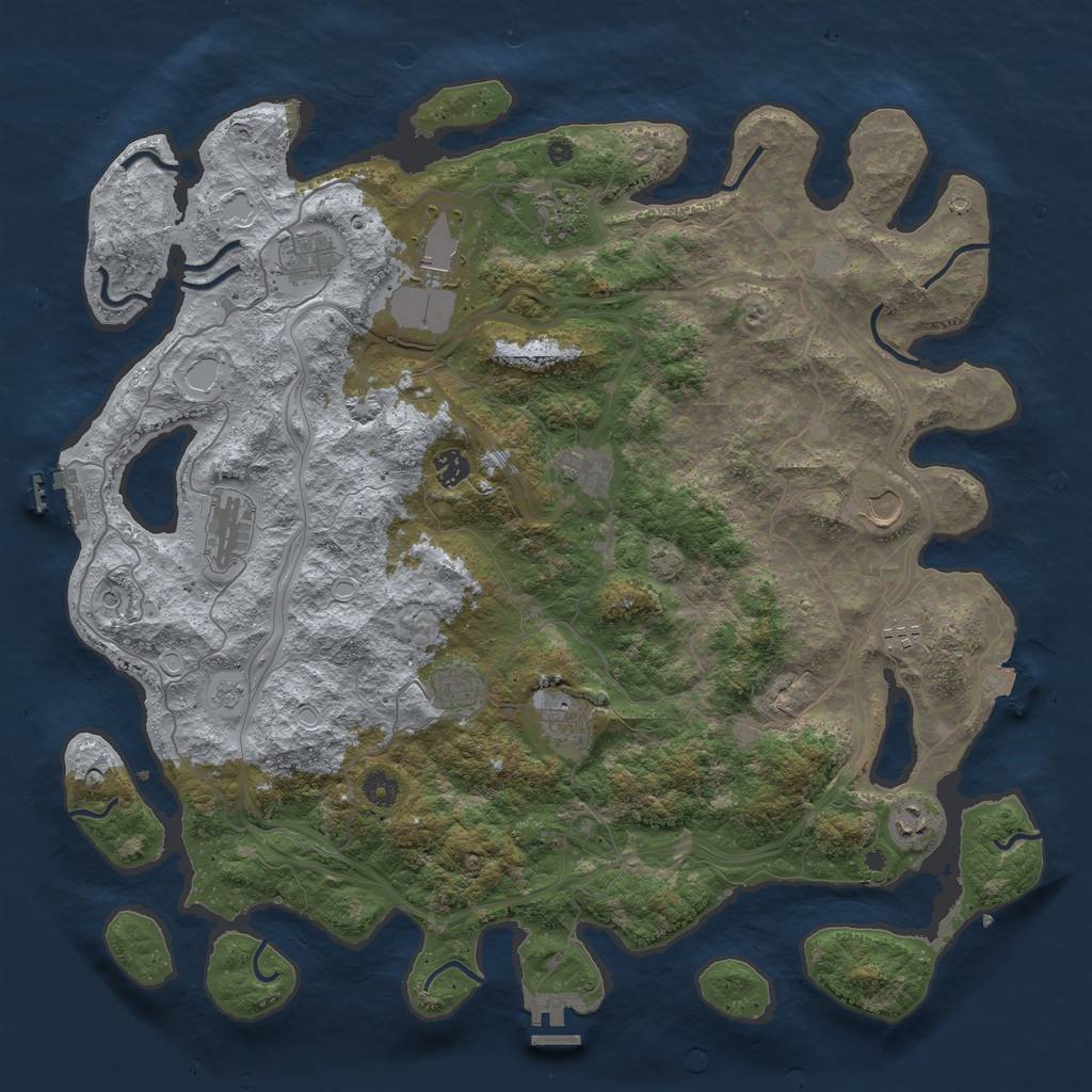 Rust Map: Procedural Map, Size: 4500, Seed: 2022, 19 Monuments