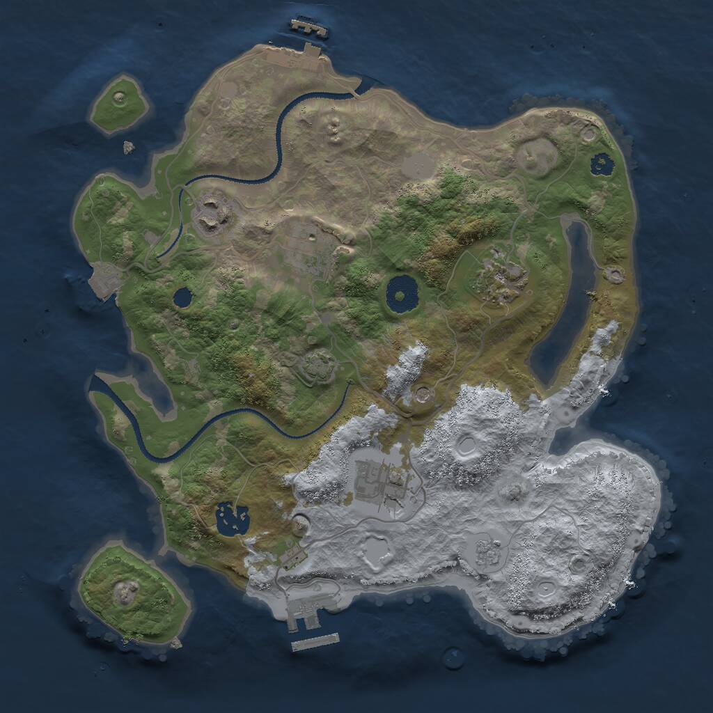 Rust Map: Procedural Map, Size: 3008, Seed: 705481340, 11 Monuments