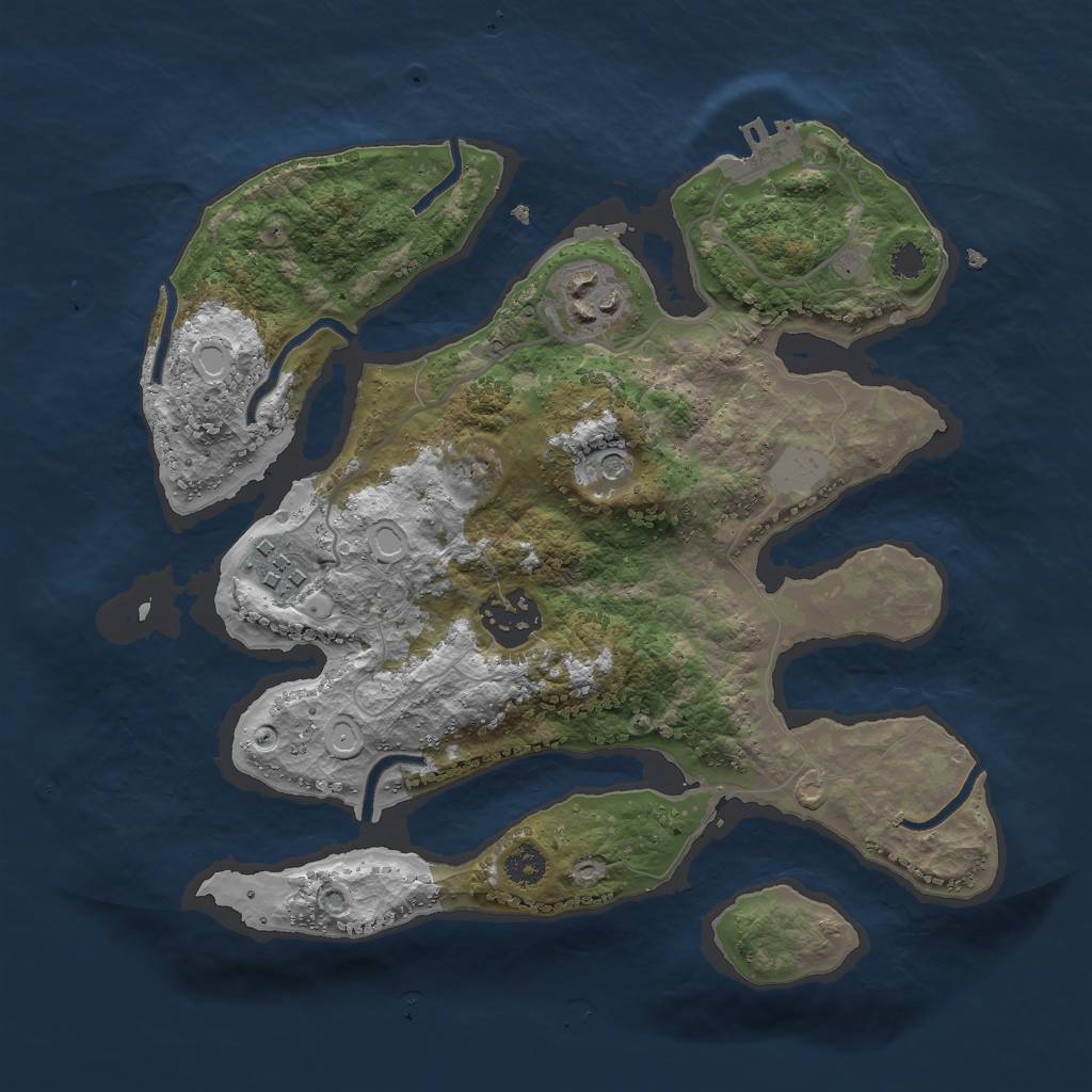 Rust Map: Procedural Map, Size: 2800, Seed: 2030130, 10 Monuments