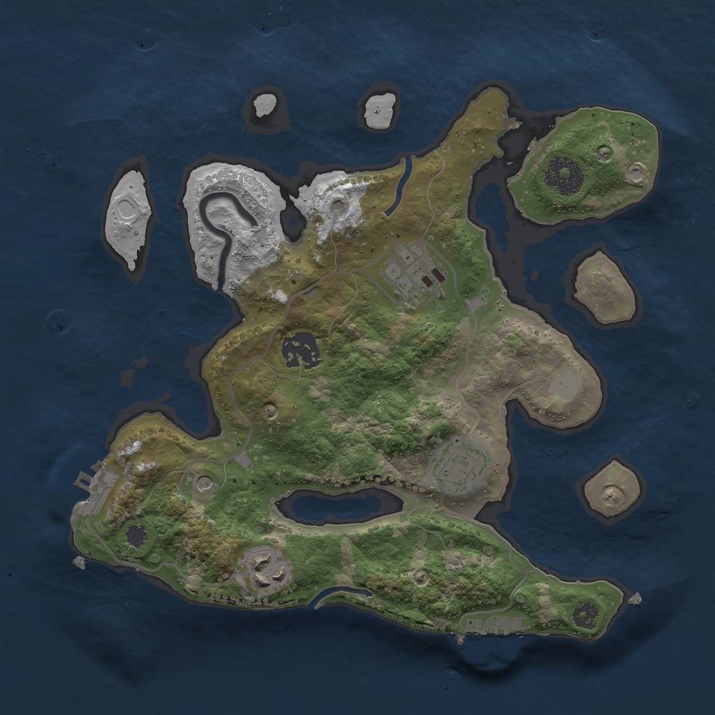 Rust Map: Procedural Map, Size: 2800, Seed: 2030140, 12 Monuments