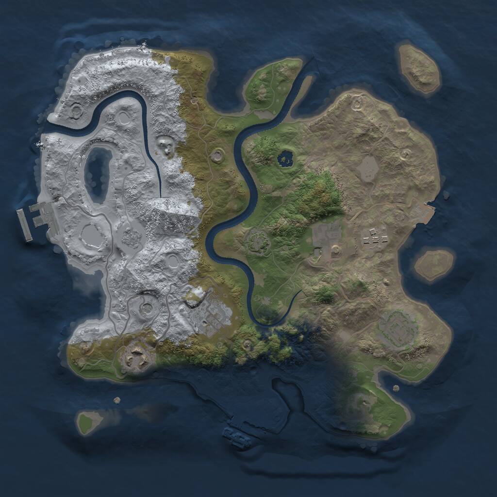 Rust Map: Procedural Map, Size: 3000, Seed: 232732, 11 Monuments