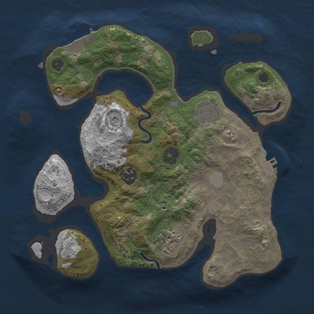 Rust Map: Procedural Map, Size: 2800, Seed: 2030160, 11 Monuments