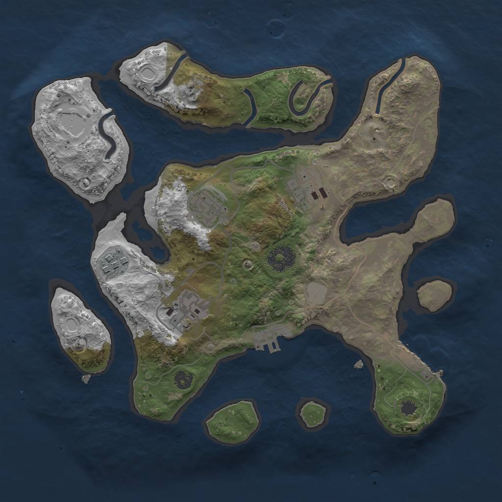 Rust Map: Procedural Map, Size: 2800, Seed: 2030170, 11 Monuments