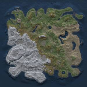 Thumbnail Rust Map: Procedural Map, Size: 4000, Seed: 7315, 14 Monuments