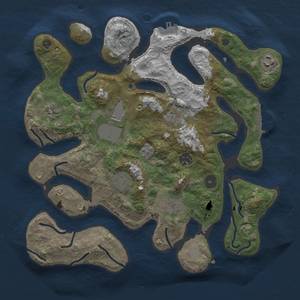 Thumbnail Rust Map: Procedural Map, Size: 3500, Seed: 210, 16 Monuments