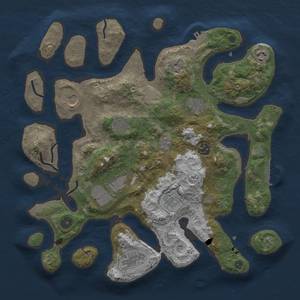 Thumbnail Rust Map: Procedural Map, Size: 3750, Seed: 666, 17 Monuments