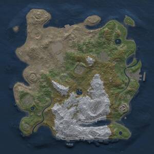 Thumbnail Rust Map: Procedural Map, Size: 3700, Seed: 863067674, 15 Monuments