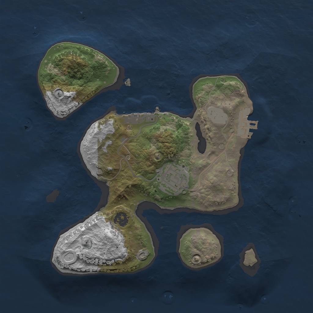 Rust Map: Procedural Map, Size: 2250, Seed: 353893464, 8 Monuments