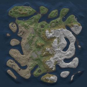 Thumbnail Rust Map: Procedural Map, Size: 4000, Seed: 57992558, 17 Monuments