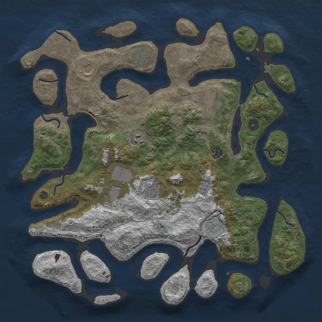 Rust Map: Procedural Map, Size: 4250, Seed: 9825485, 15 Monuments