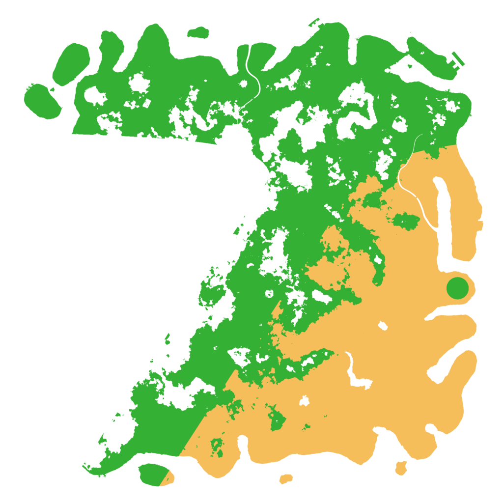 Biome Rust Map: Procedural Map, Size: 6000, Seed: 100816564